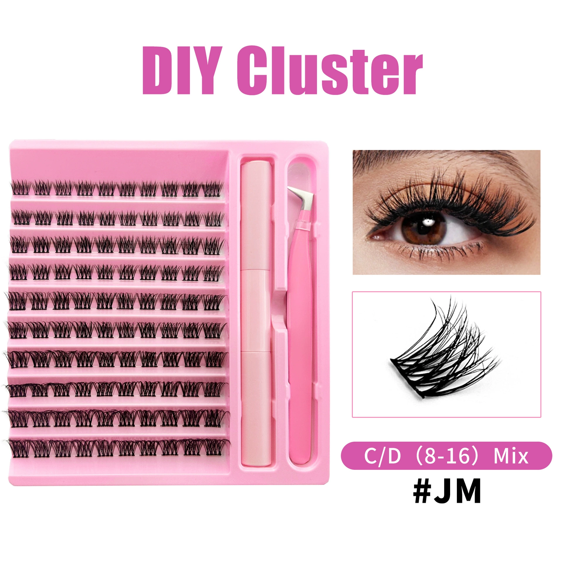 DIY набор кластерных ресниц, сегмент pre-cut, набор для удлинения ресниц
