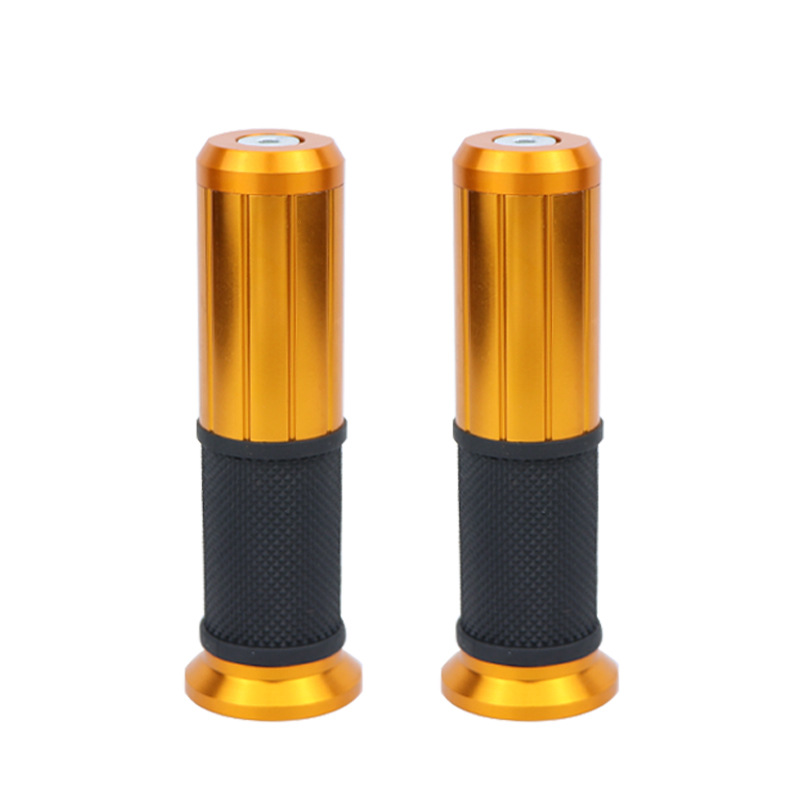 Motorcycle handlebar cover CNC aluminum alloy handlebar glue thick aluminum modified throttle handlebar glue accessories vertical stripes