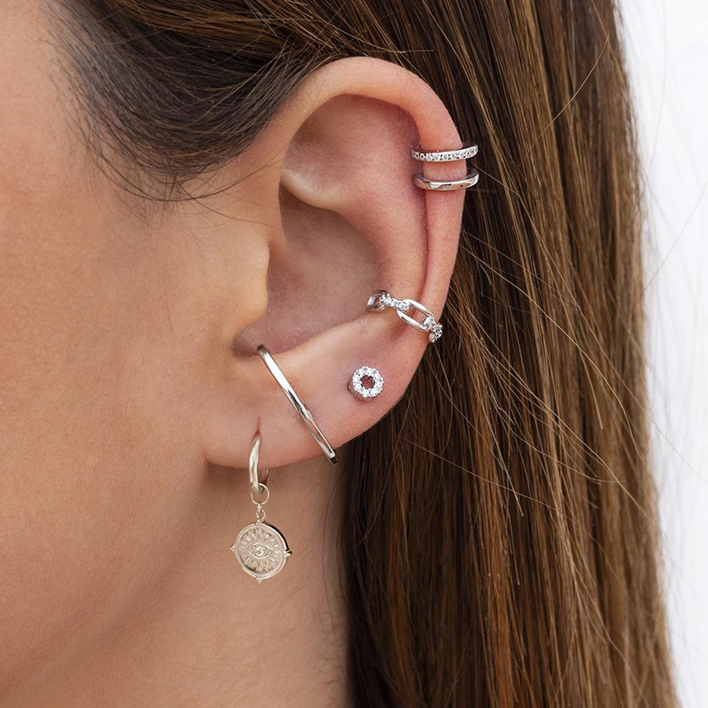 European And American Demon Eye Series Earrings Geometric Fashion Temperament Stud Earrings display picture 3
