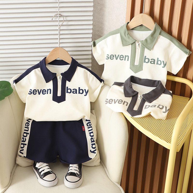 子供半袖セット夏男の子服女の子tシャツ赤ちゃん夏服服2025新しい子供服ファッション|undefined