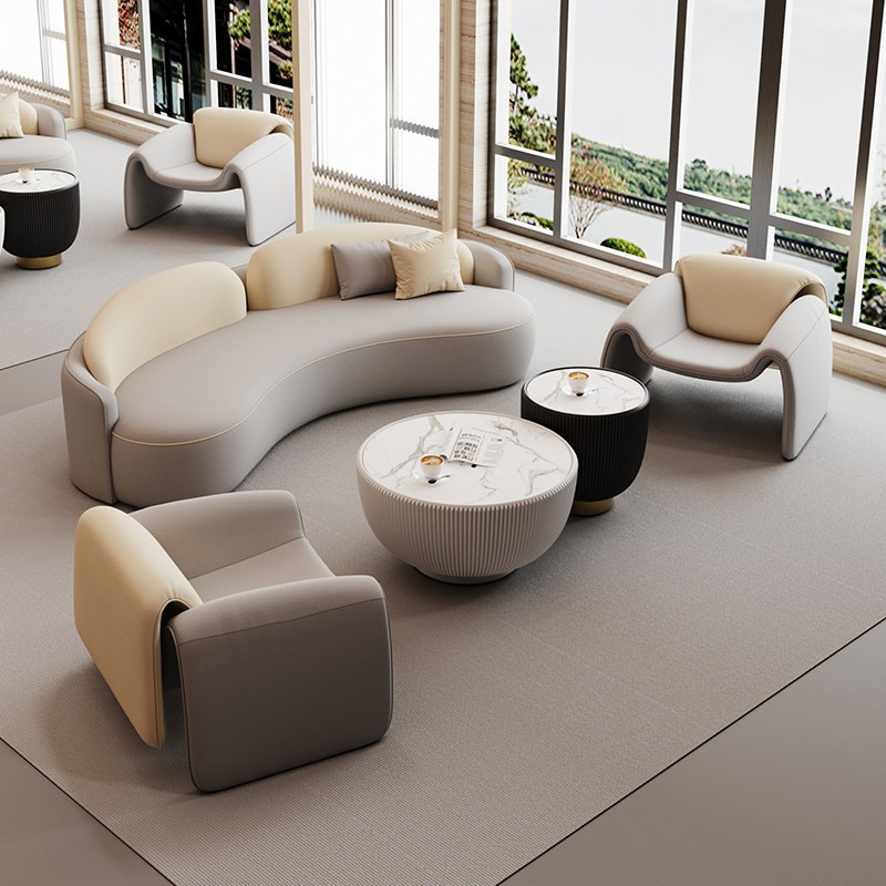 sofá de aire crema sala de estar tipo pequeño hogar salón de belleza de alojamiento residencial tienda de ropa sala de estar recepción oficina mesa de té combinación