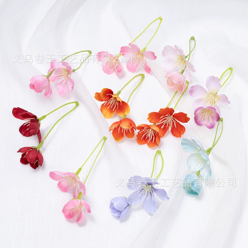 Симулятор 2 ветви яблочный цветок головка DIY аксессуары для волос