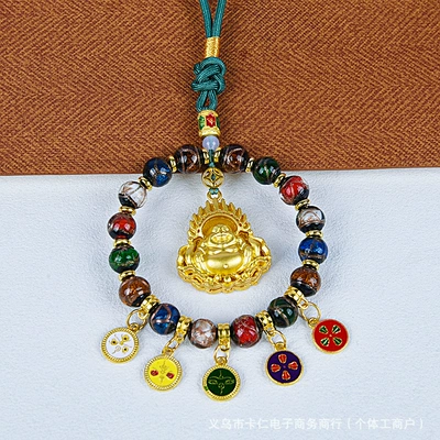 Car hanging | God of Wealth Incense Ash - maitreya-buddha-scented-ash-glazed-car-hanger