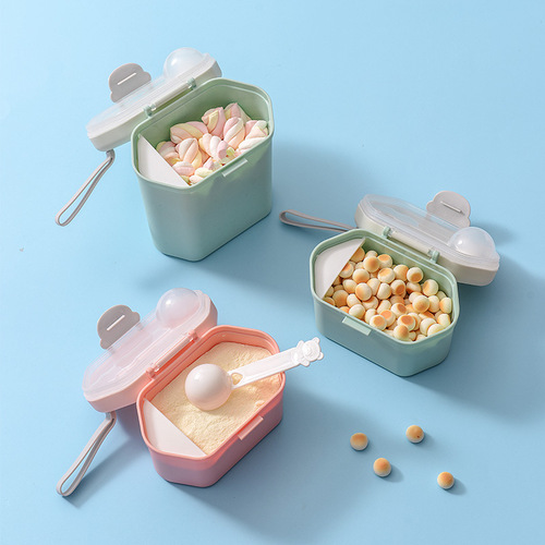 Milk powder box baby portable large capacity milk powder sealed jar complementary food box storage box rice powder box milk powder grid wholesale