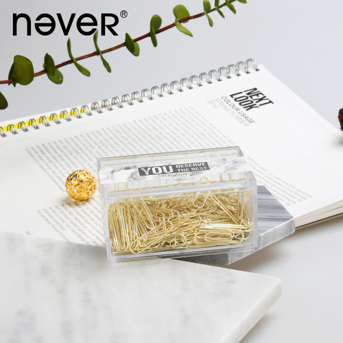 Marble gold paper clip lock pin pin difference needle paper clip U-shaped needle paper clip