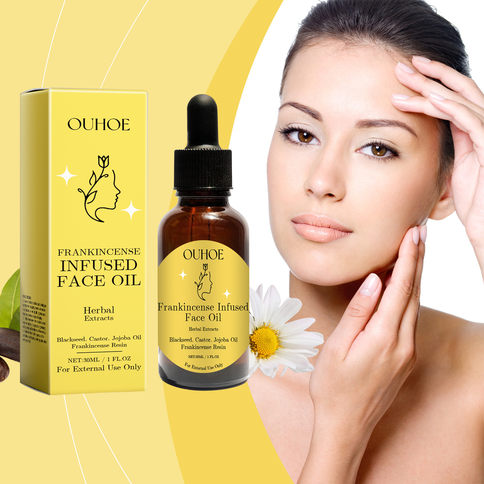 Ouhoe Frankincense Wood Essential Oil Facial Moisturizing and Skin Softening Daily Care Essential Oil
