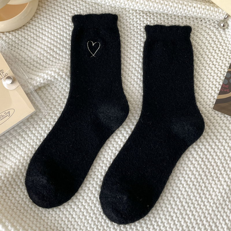 秋冬のベルベットの厚い靴下の女性の愛の靴下の睡眠の靴下の家の保温の厚い月子の靴下の中のストッキング|undefined