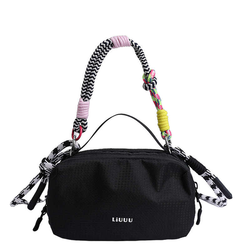 Bolso de moda coreano 2025 verano nuevo bolso femenino letras casuales bolso de hombro bolso de mensajero de lona simple marea