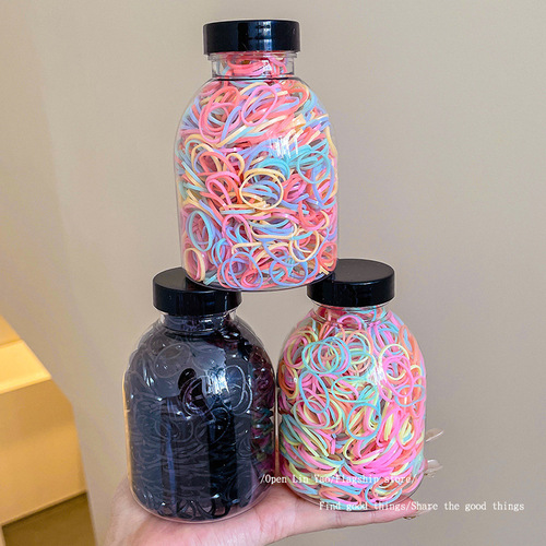 Baby's high elasticity does not hurt hair disposable rubber band little girl's hair rope hair tie children's headband rubber band female head tie