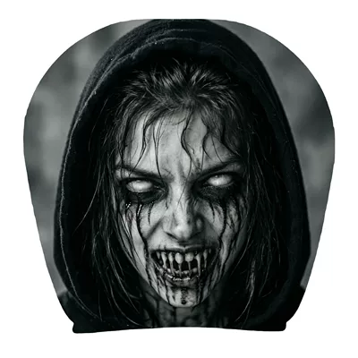 Ghost Character Dark Style Headrest | Universal seat cover - 44-double-sided-printing-1pc-26cm28cm