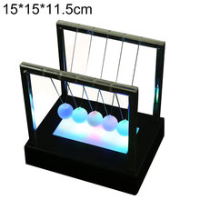 New LED Luminous Light Newton Cradle Pendulum Balance Swing