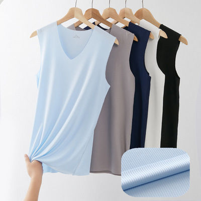 man Rib vest Self cultivation No trace Primer Home Bodybuilding Hurdle motion Sleeveless camisole Underwear Spring and summer