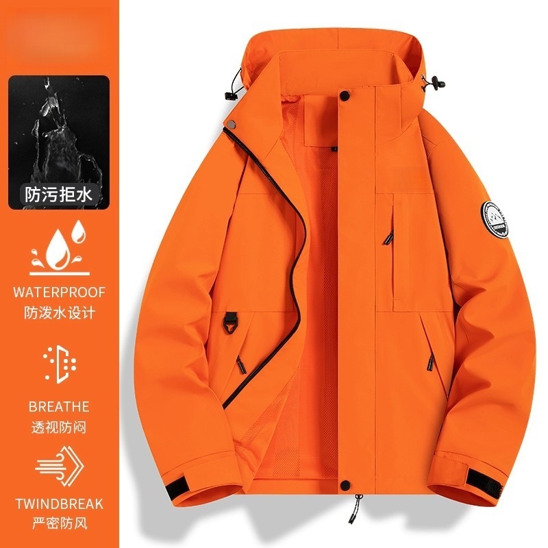 骆陀同款户外冲锋衣女通用防风防水保暖外套三合一射击登山服男|undefined