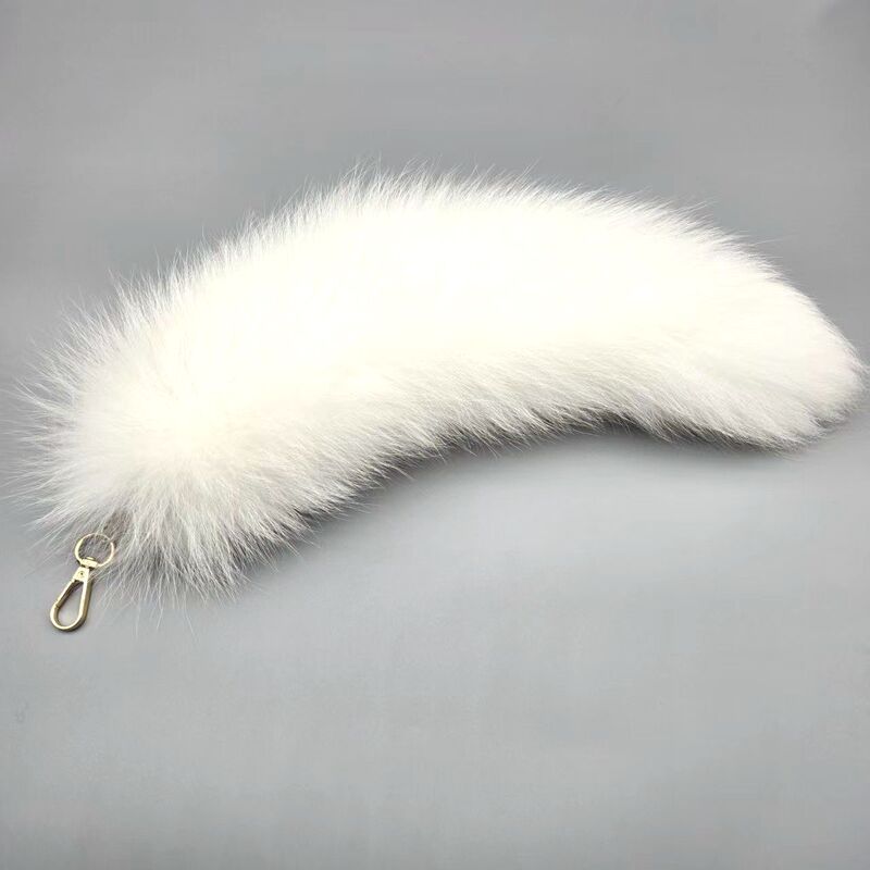 本物の毛皮のバッグの部品のキツネのしっぽの毛の掛け物の玄狐のショーの道具の映画とテレビの自動車の車はキーホルダーを掛けます。|undefined