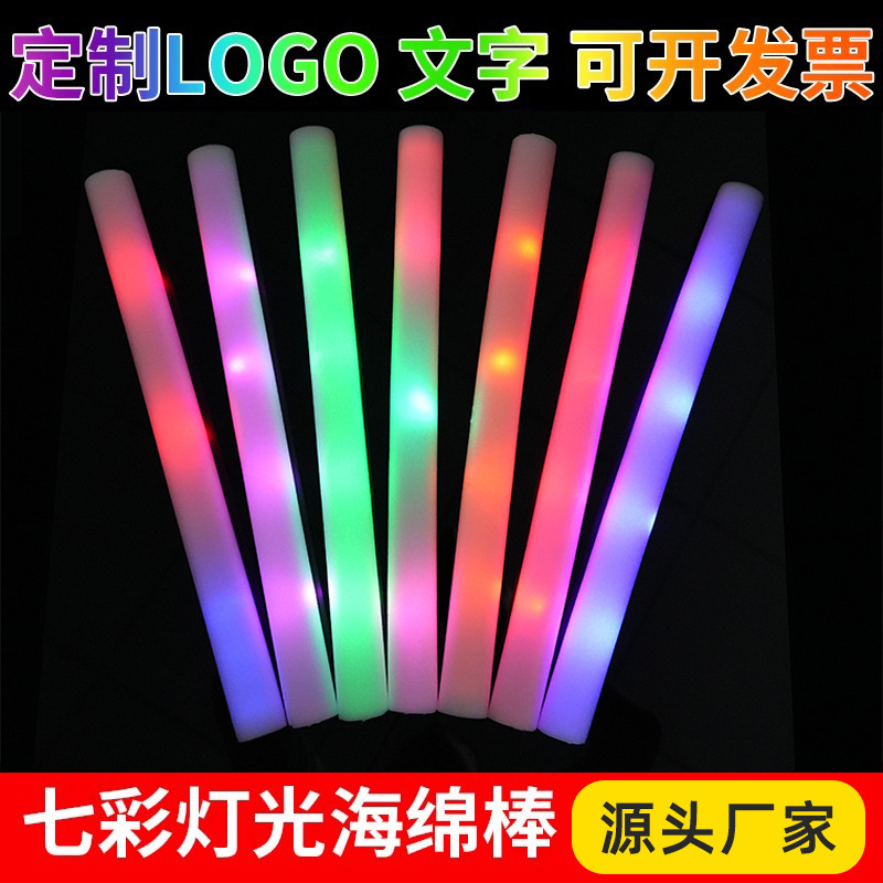 Sponge colorful electronic light stick from foam