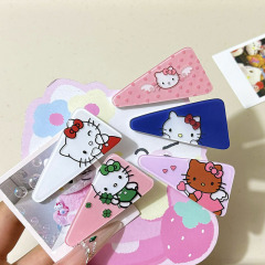 甜美可爱三角形猫咪发夹卡通少女百搭碎发侧边刘海夹日韩软妹发卡