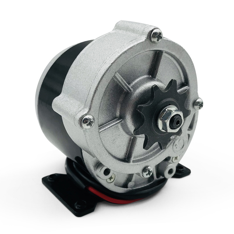 12V 350W有刷大功率永磁直流减速36V皮带轮低速电机马达齿轮带脚