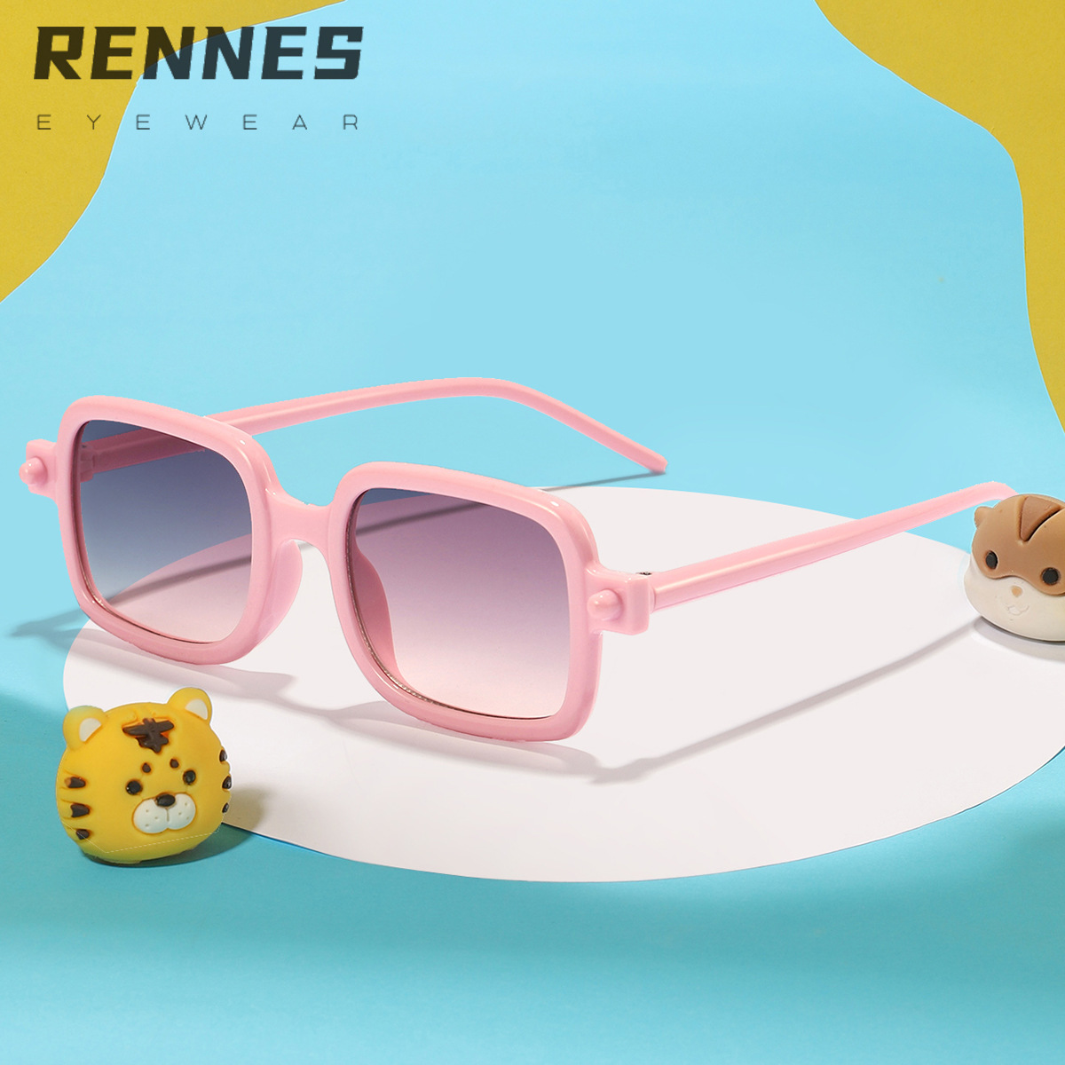 Nueva caja retro gafas de sol para niños europeos y americanos transfronterizos estilo coreano moda niños y niñas gafas de sol gafas a prueba de sol