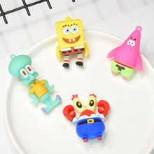 新品创意海绵宝宝派大星公仔蟹老板章鱼哥包包挂饰礼品钥匙扣批发