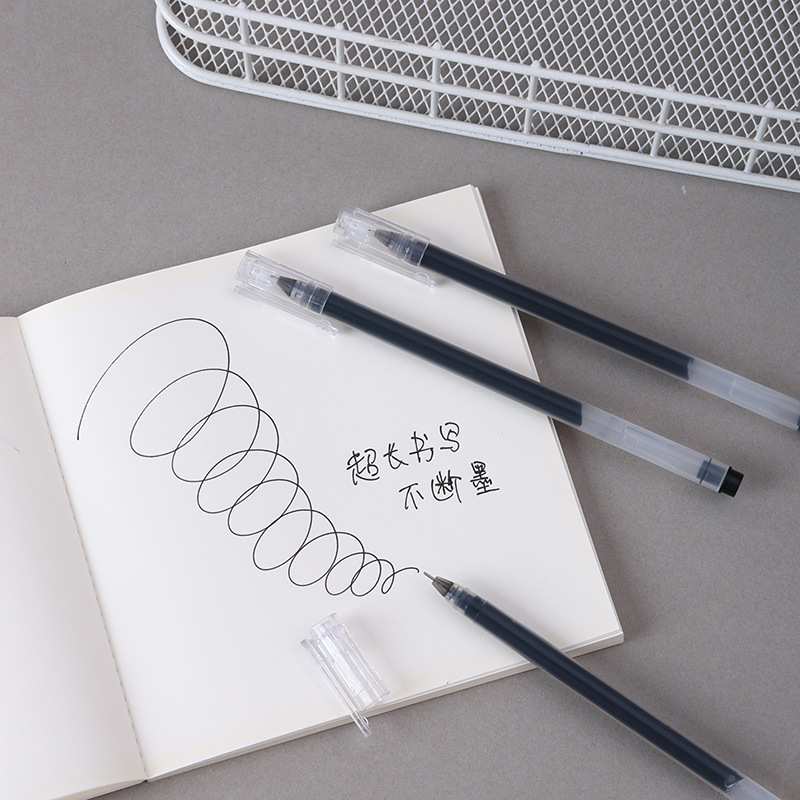 大容量巨能写中性笔针管型0.5办公签字笔学生写字笔创意文具批发|undefined
