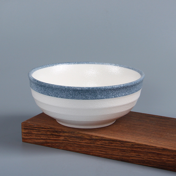 Factory Wholesale Japanese and Korean Style Creative Ceramic Tableware Rice Bowl Stone Ware Snowflake Glaze Soup Bowl Small Noodle Bowl