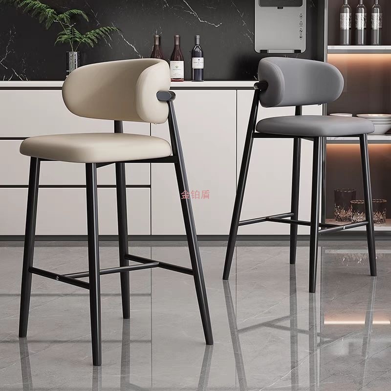Light Luxury Style Bar Chair, High Chair, Iron Bar Chair, Cafe Bar Stool, Island Table, Modern Simple Bar Chair, Cashier