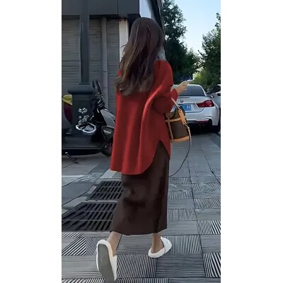 女装早春装一整套温柔奶乖别致独特微胖显瘦减龄连衣裙子两件套装|undefined