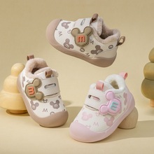 2025冬季新款卡通婴幼儿学步棉鞋女宝宝室内棉鞋男童跑步棉鞋代发