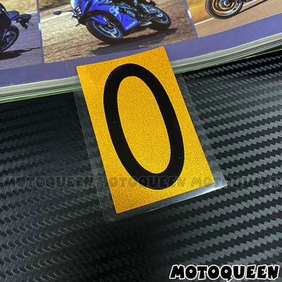 absorber decoration, scratch cover, reflective — Motorcycle tail - number-0-39x-64cm-one