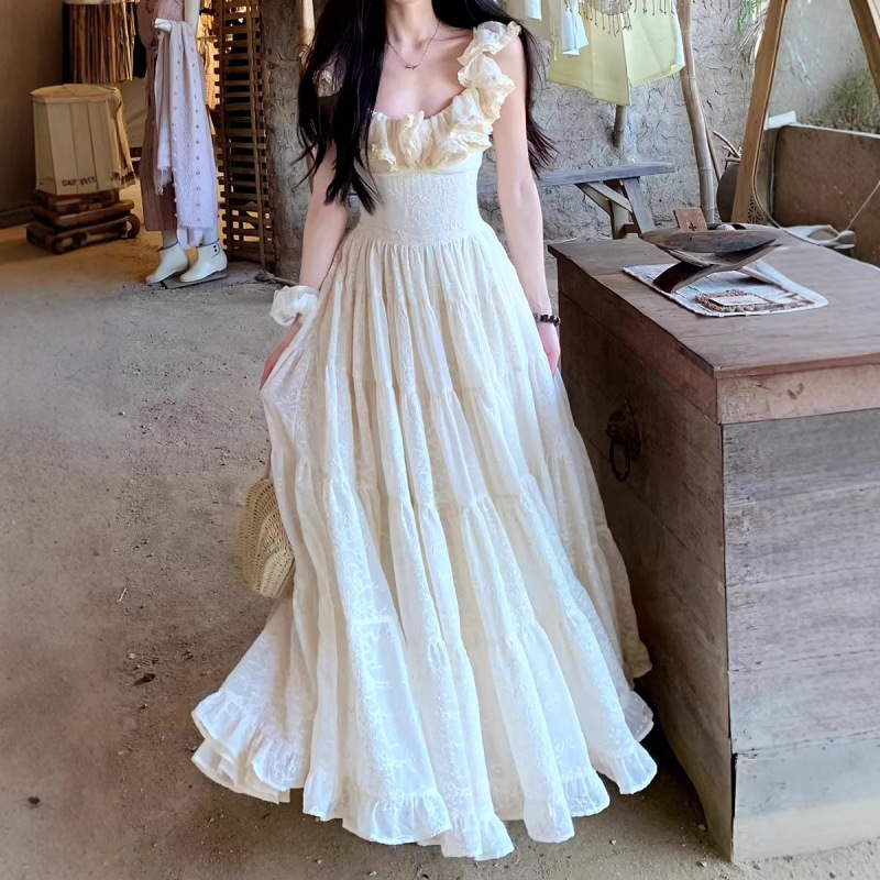 "Santorini" Heavy-Duty, Ultra-Large Hemline, Strapless, Cinched Waist Dress for Women, Vacation Dress "Santorini" Heavy-Duty, Ultra-Large Hemline, Strapless, Cinched Waist Dress for Women, Vacation Dress
