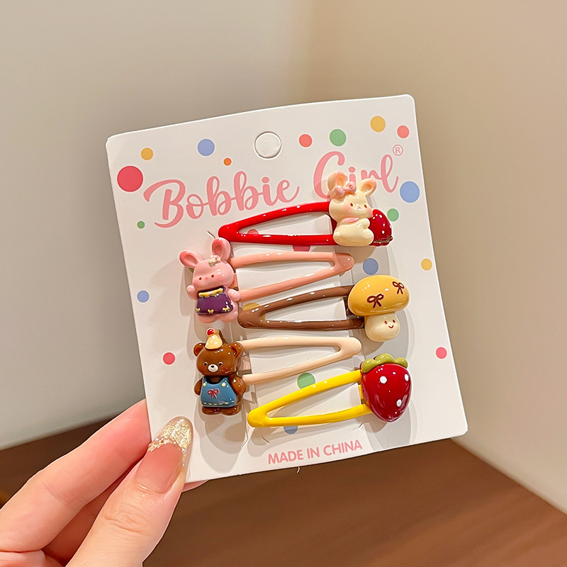 F9048-2# rabbit strawberry bb clip five-piece set