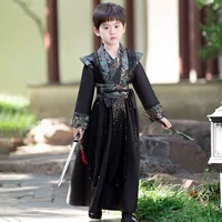 Детский летний тонкий стильный костюм Hanfu для мальчиков, древний костюм Mandarin Guard, национальный стиль, красивый древний костюм Hanfu для мальчиков в китайском стиле Hanfu.