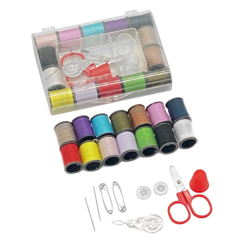 K-Style of Household Sewing Box Set Multi-Functional Portable Sewing Kit Sewing Needle Hand Sewing Mini Accessible Luxury Storage Box