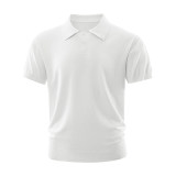 ZF8107-D男夏季老钱风简约休闲OLO衫松弛感高智针织短袖T恤，男装针织衫/毛衣，星座614