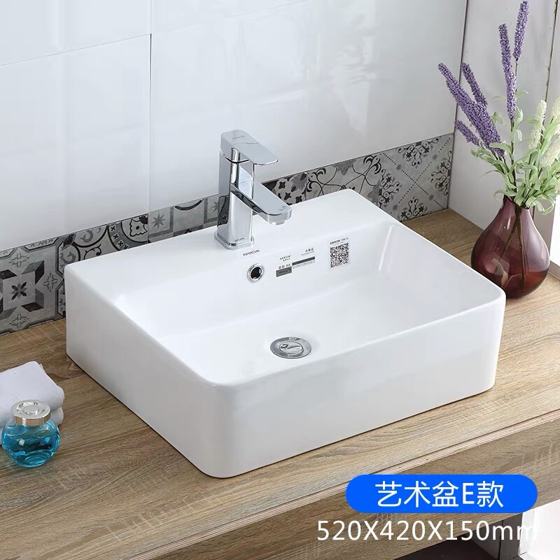 Wrigley テーブル洗面台 小型 シンプル 家庭用 ヨーロピアンスタイル 北欧風 丸型 浴室用 角型洗面台|undefined