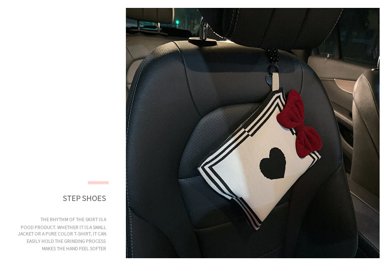 Car multi-functional hanging tissue cover tissue box bag car interior front and rear row car supplies ins Internet celebrity goddess
