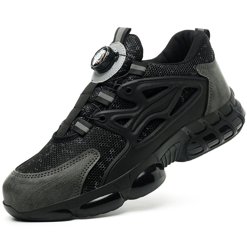 2589 Black Warrior 버튼 노동 보호 신발;36