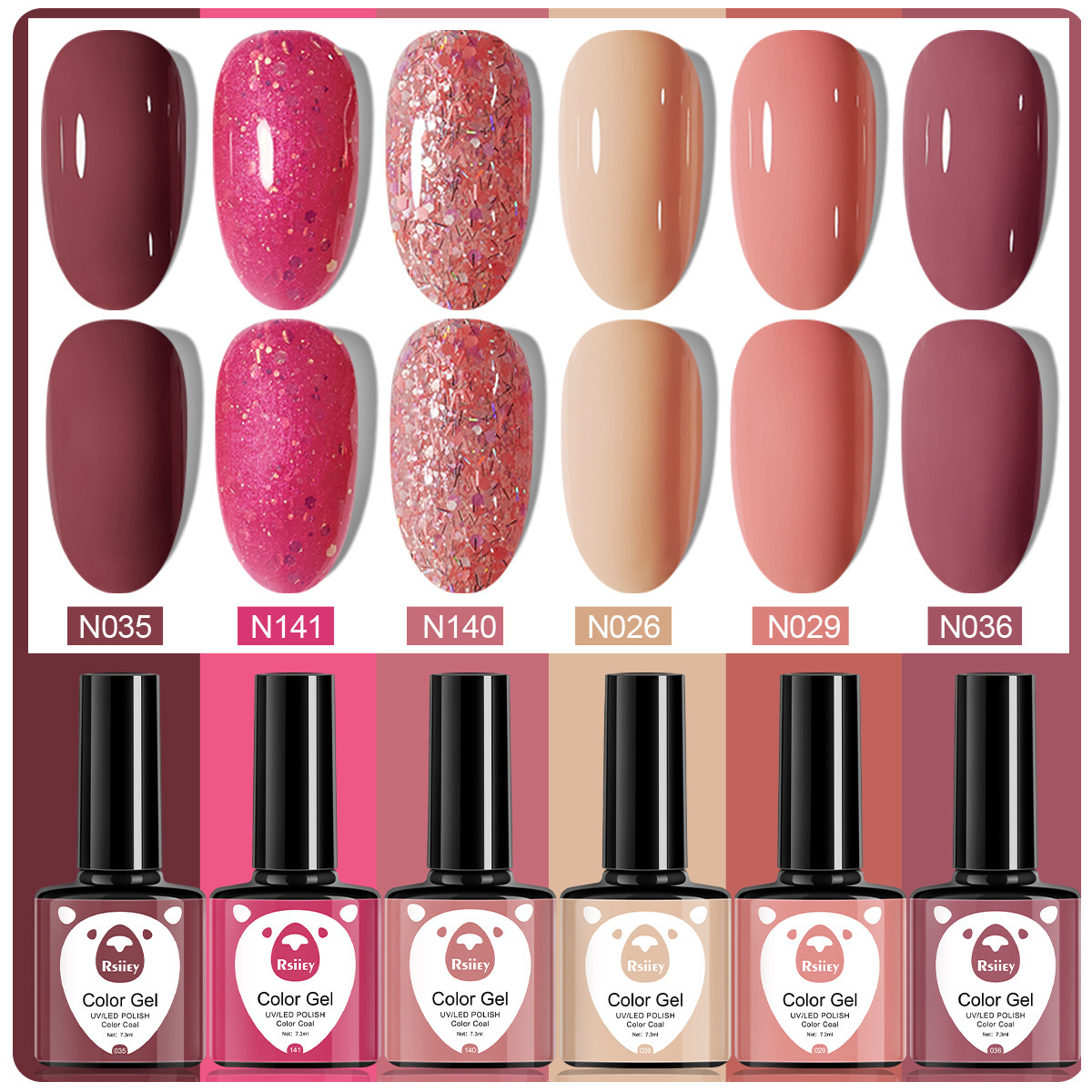 6 colores esmalte de uñas pegamento fototerapia embotellada color popular pintado brillante ojo de gato pegamento UV fototerapia pegamento esmalte de uñas traje de pegamento