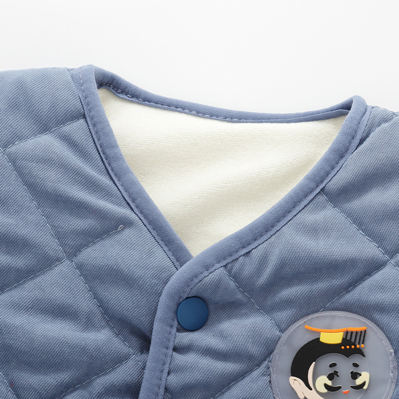 Abrigo de bebé Otoño e Invierno ropa de algodón acolchado con forro polar ropa engrosada de Los Bebés Ropa acolchada de algodón para niñas nuevos niños ropa de bebé