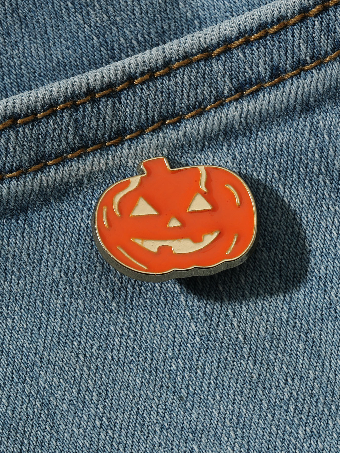 Fashion Pumpkin Alloy Stoving Varnish Unisex Brooches display picture 5