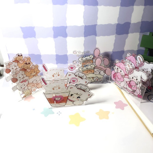 New mikk Pen Holder Acrylic Transparent Cute Creative Desktop Decoration ins Large Capacity Storage Makeup Brush