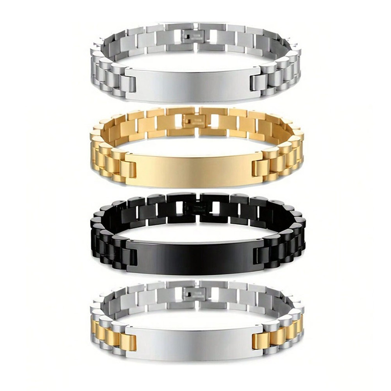 Cross-Border European and American Style Unisex Watch Chain Made of Stainless Steel, Customizable with Engraving, Adjustable Watch Chain Accessory