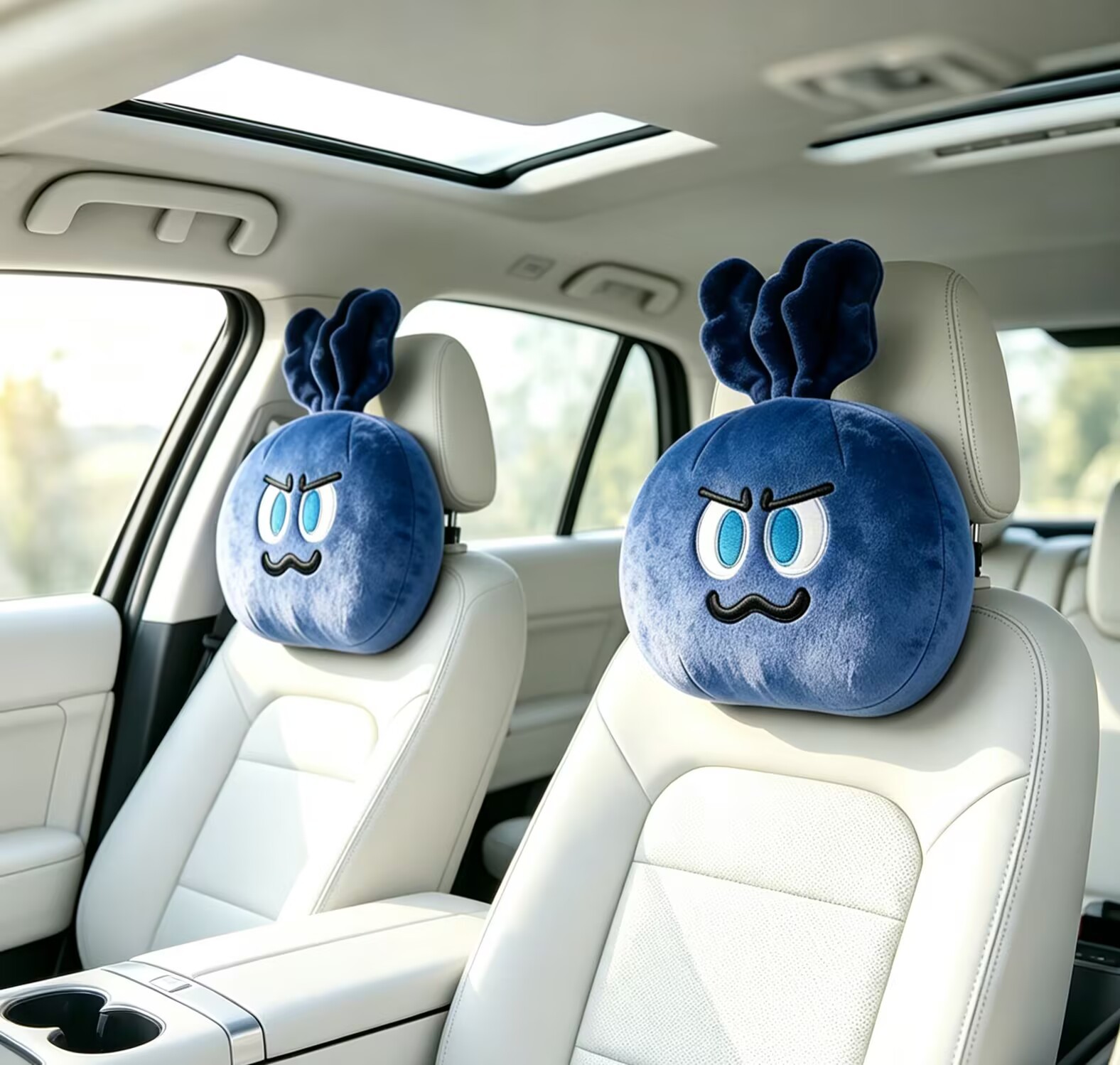 Car headrest cartoon plush toy, Mayday merchandise, cute decorative pillow, car headrest and neck pillow