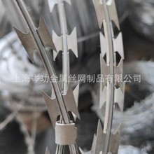 监狱绳机场护栏网小区护栏河道墙隔离网防护网刀片刺网铁路钢网