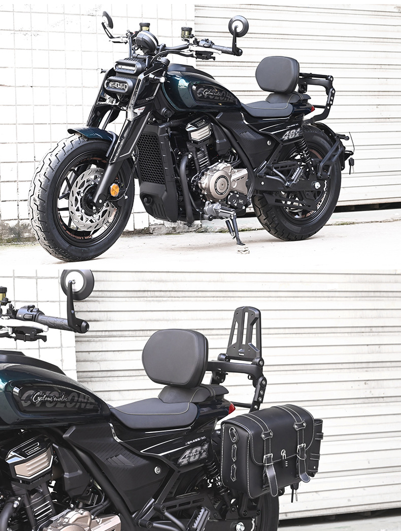 Suitable for Zongshen Seckolon AQS401 Folding Backrest Driver Passenger Backrest Telescopic Backrest Motorcycle Modification