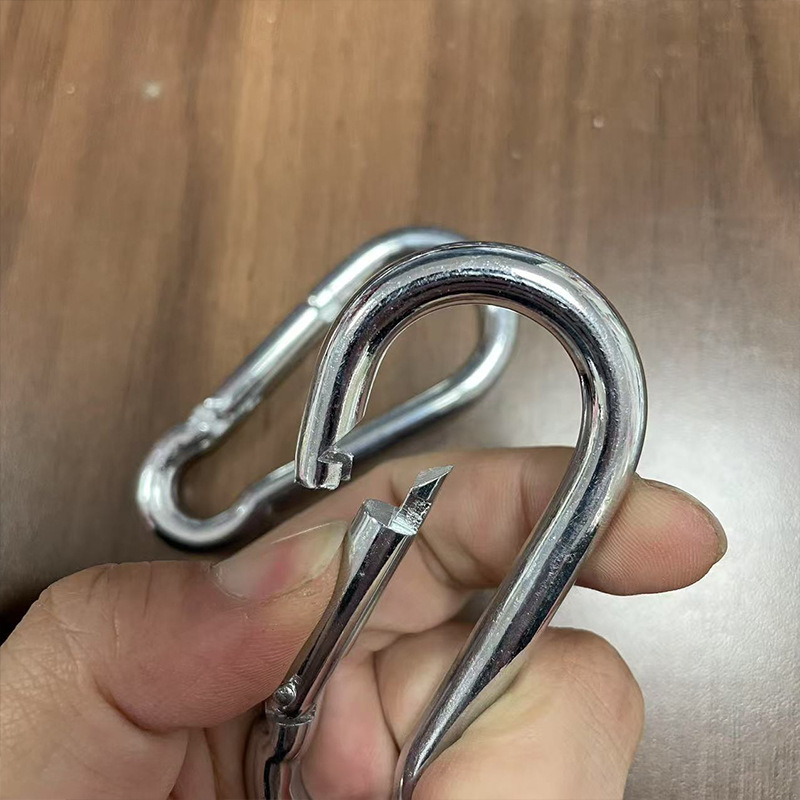 Factory value for galvanized anti-rust spring hook safety hook runway type carabiner connection ring gourd type spring buckle