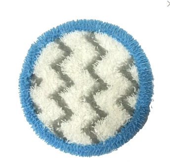 энгейдж T12 Mop Pad - круглое микрофибровое полотно с синей каймой; 2 стиля: синяя лента и вышивка квадратного отверстия