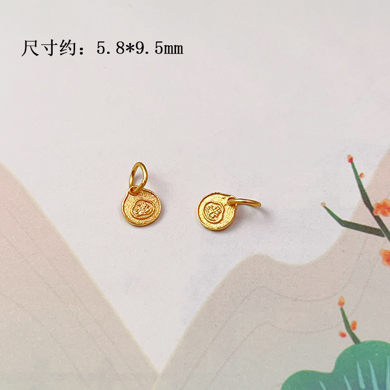 DIY Accessories S925 Silver Gold-Plated Small Drop Necklace Pendant Bracelet Charm Bead Spacer Loose Beads Jewelry Materials