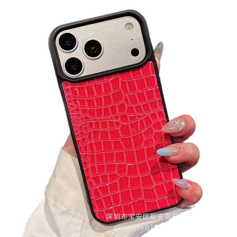 Cuerpo de cocodrilo estampado transfronterizo para iPhone18 promox comercio exterior Amazon Apple 17 teléfono móvil