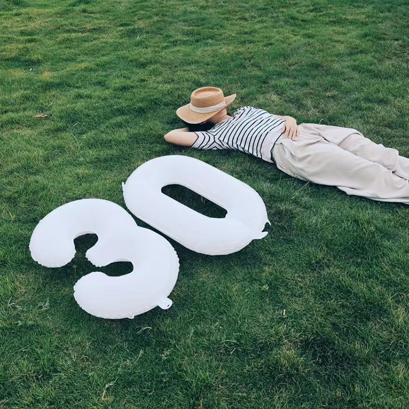 White Number Balloons For Boys' Birthdays Babies' First Birthday Parties Photo Trend Instagram Decorations_voghion.com